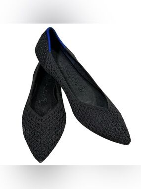 🆕 ROTHY’S Black Swiss Dot “The Point” Ballet Flat - 8